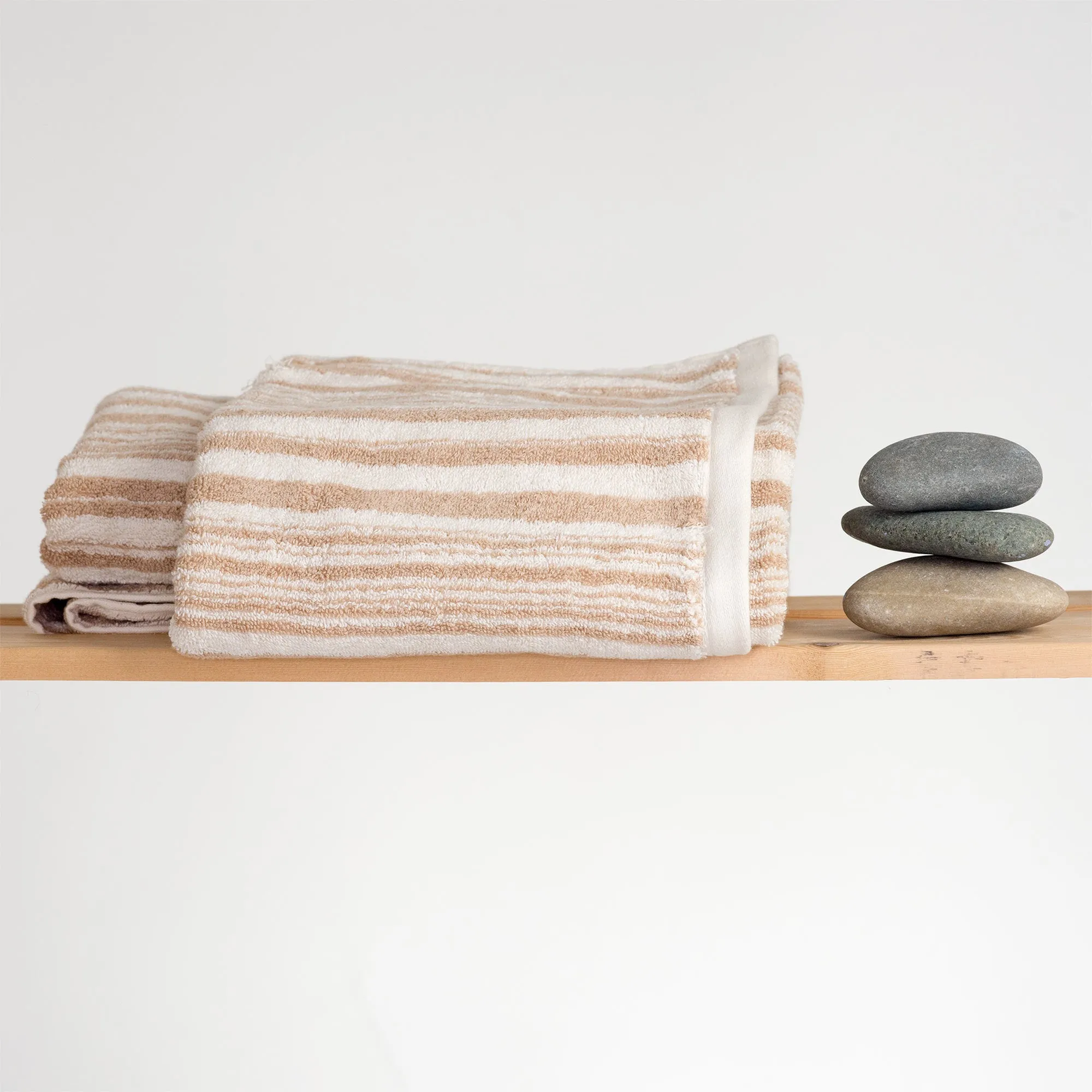 100% Organic Cotton Waterfall Towel (Colorgrown Brown/Natural)