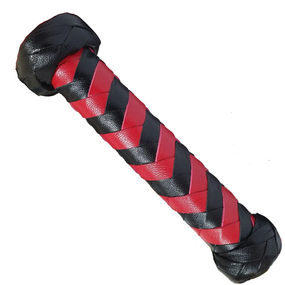 18" Red & Black Suede Leather Flogger