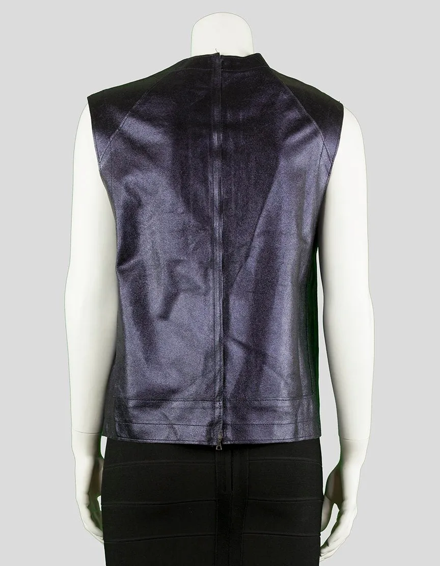 3.1 Phillip Lim Faux Leather Top - 4 US