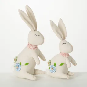 8.5"H Sullivans Resting Bunny Characters Set of 2, Multicolor