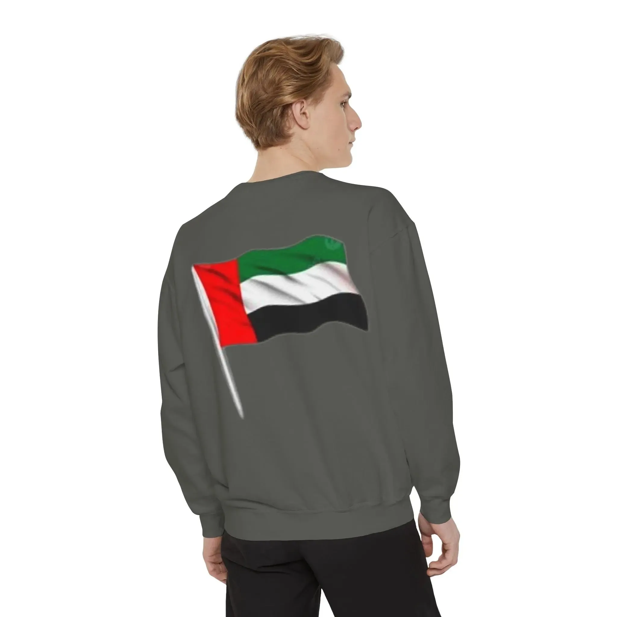 Abu Dhabi Flag Unisex Garment-Dyed Sweatshirt - Stylish and Comfy Casual Wear