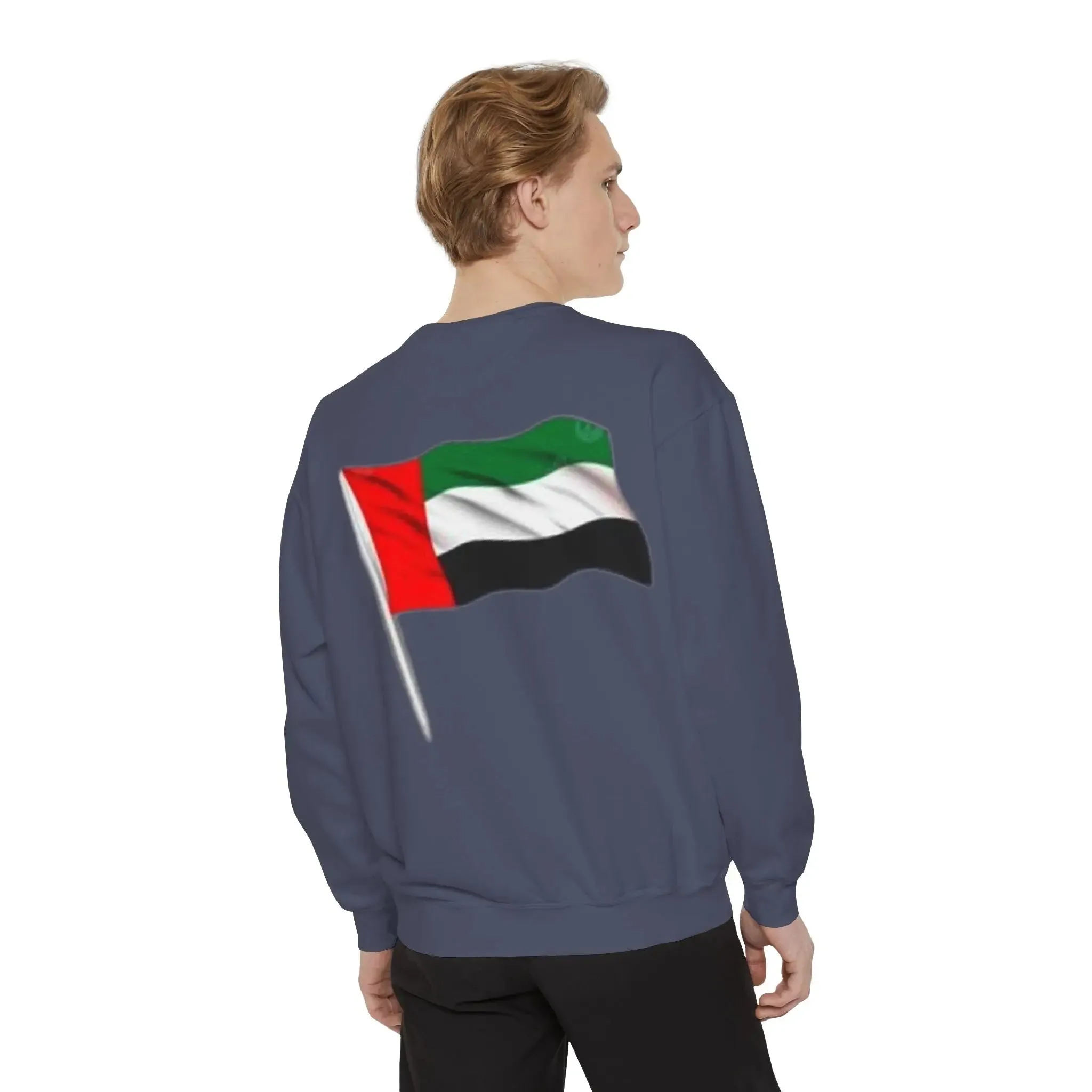 Abu Dhabi Flag Unisex Garment-Dyed Sweatshirt - Stylish and Comfy Casual Wear