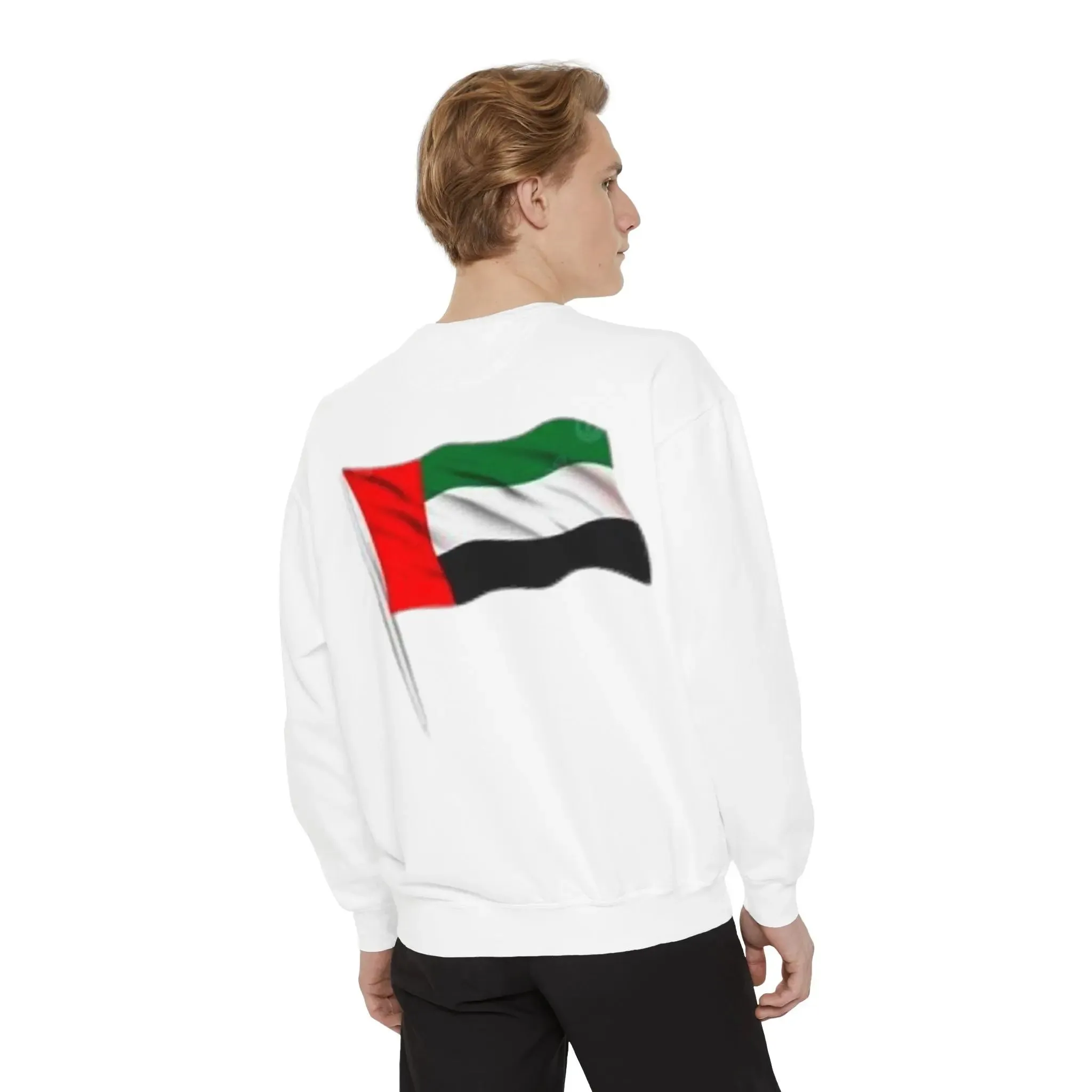 Abu Dhabi Flag Unisex Garment-Dyed Sweatshirt - Stylish and Comfy Casual Wear