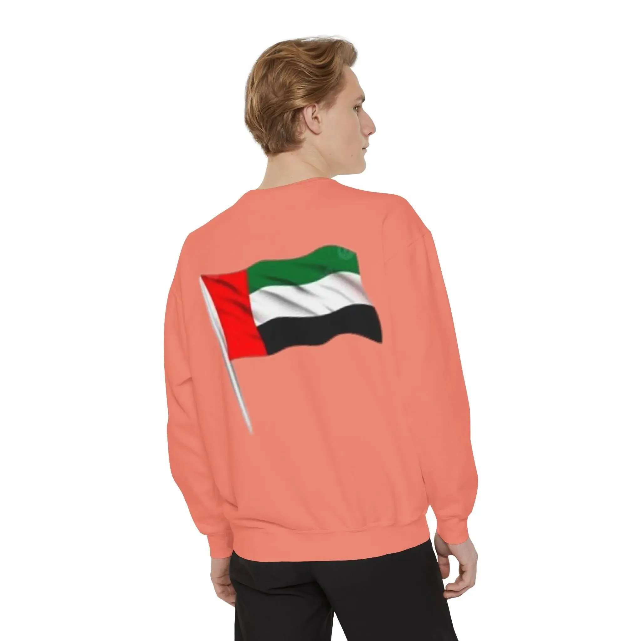 Abu Dhabi Flag Unisex Garment-Dyed Sweatshirt - Stylish and Comfy Casual Wear