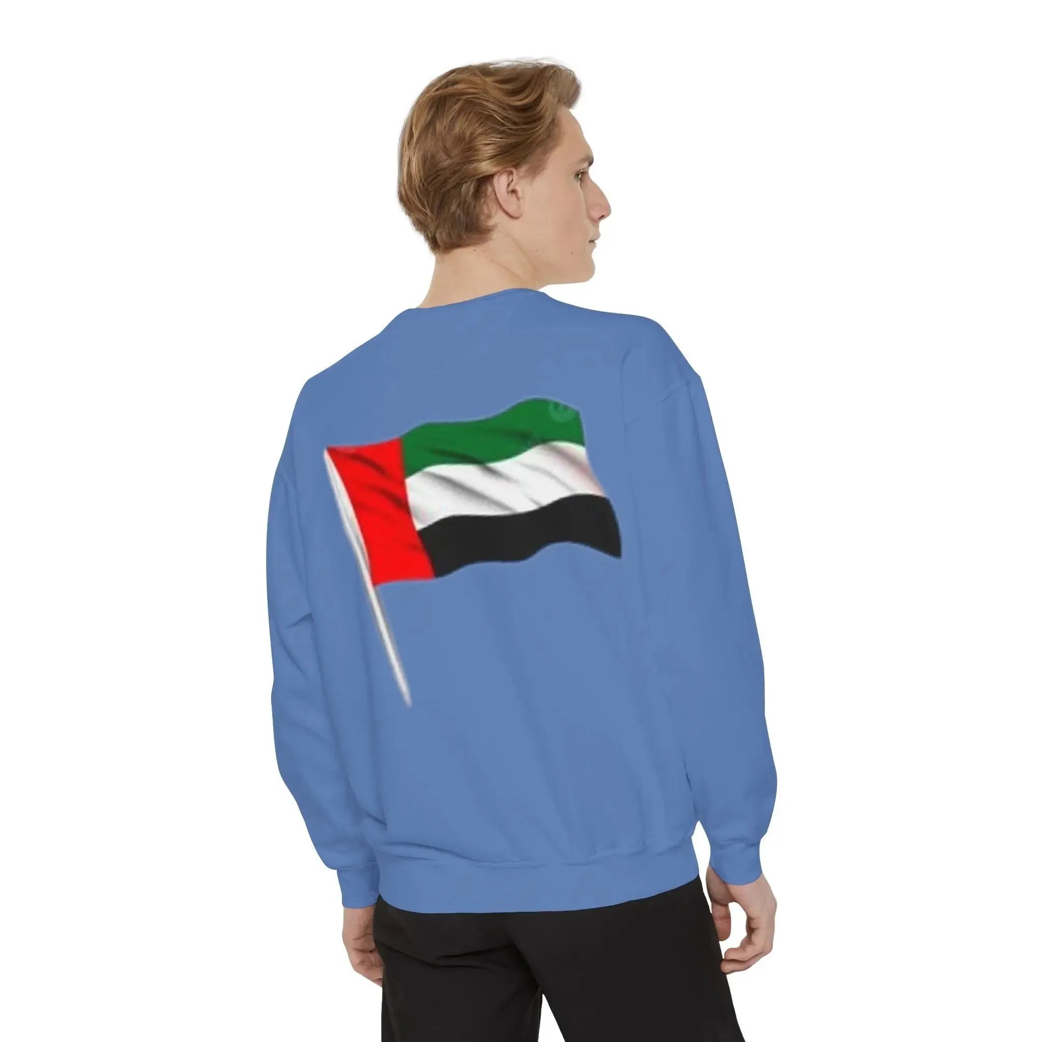 Abu Dhabi Flag Unisex Garment-Dyed Sweatshirt - Stylish and Comfy Casual Wear