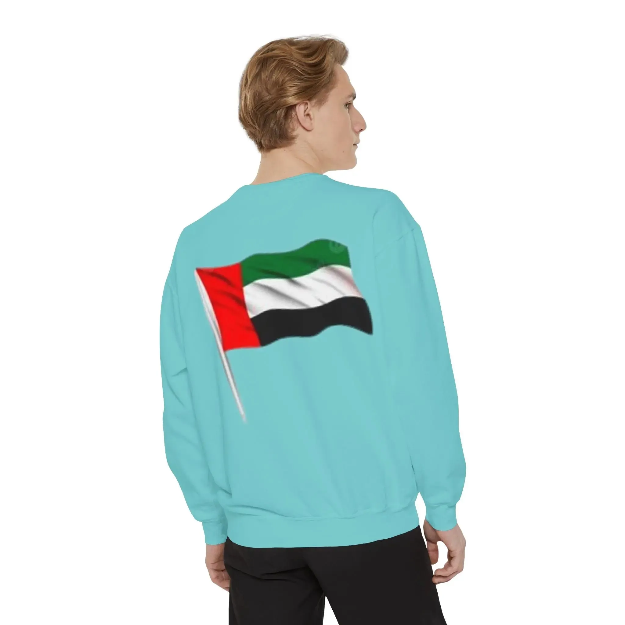 Abu Dhabi Flag Unisex Garment-Dyed Sweatshirt - Stylish and Comfy Casual Wear