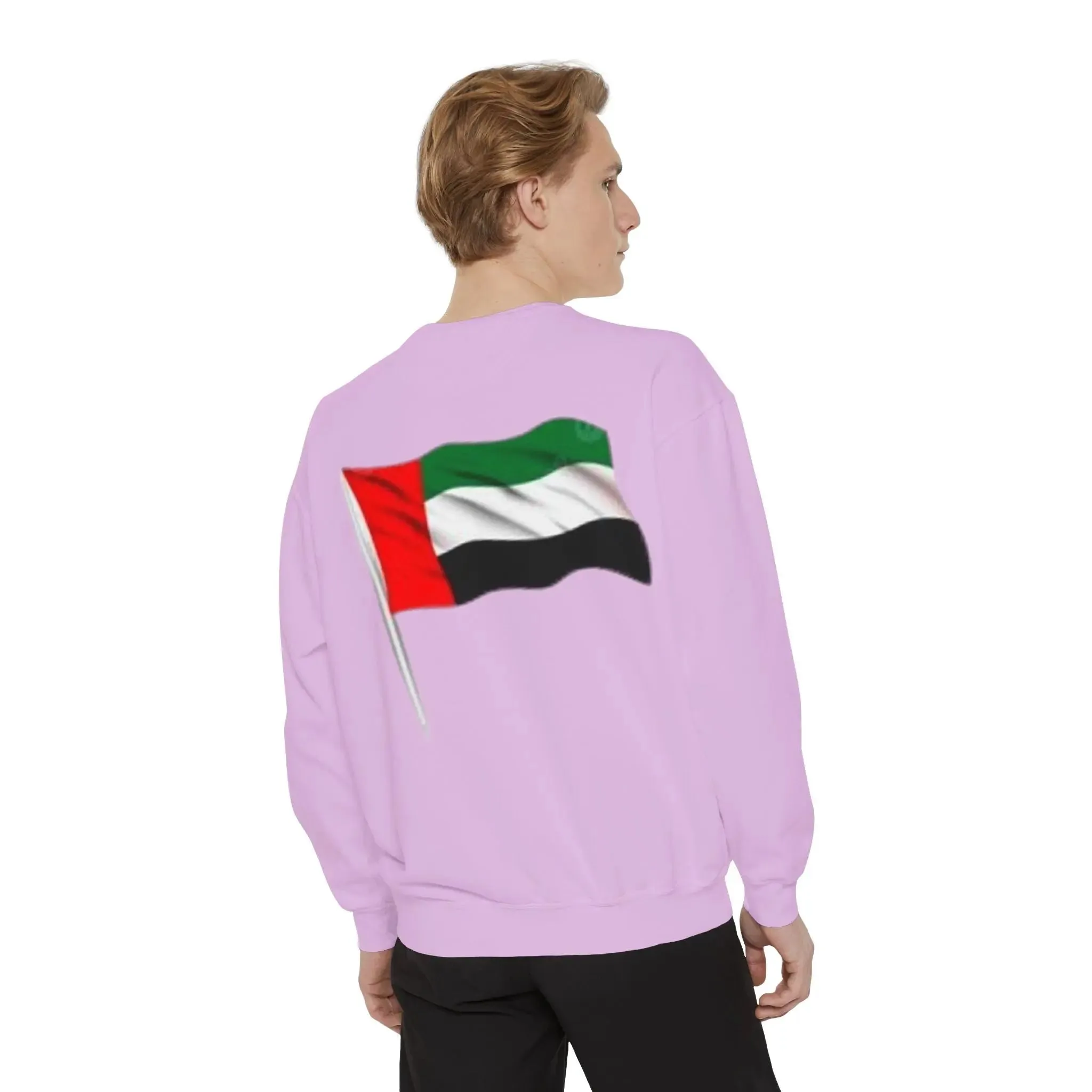 Abu Dhabi Flag Unisex Garment-Dyed Sweatshirt - Stylish and Comfy Casual Wear