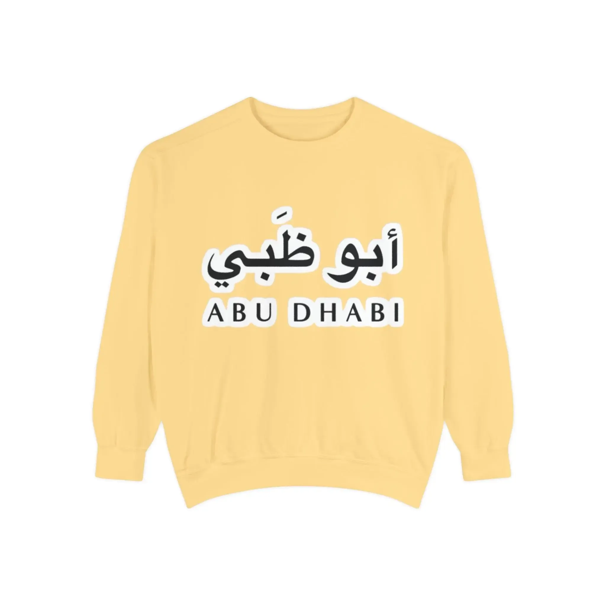 Abu Dhabi Flag Unisex Garment-Dyed Sweatshirt - Stylish and Comfy Casual Wear