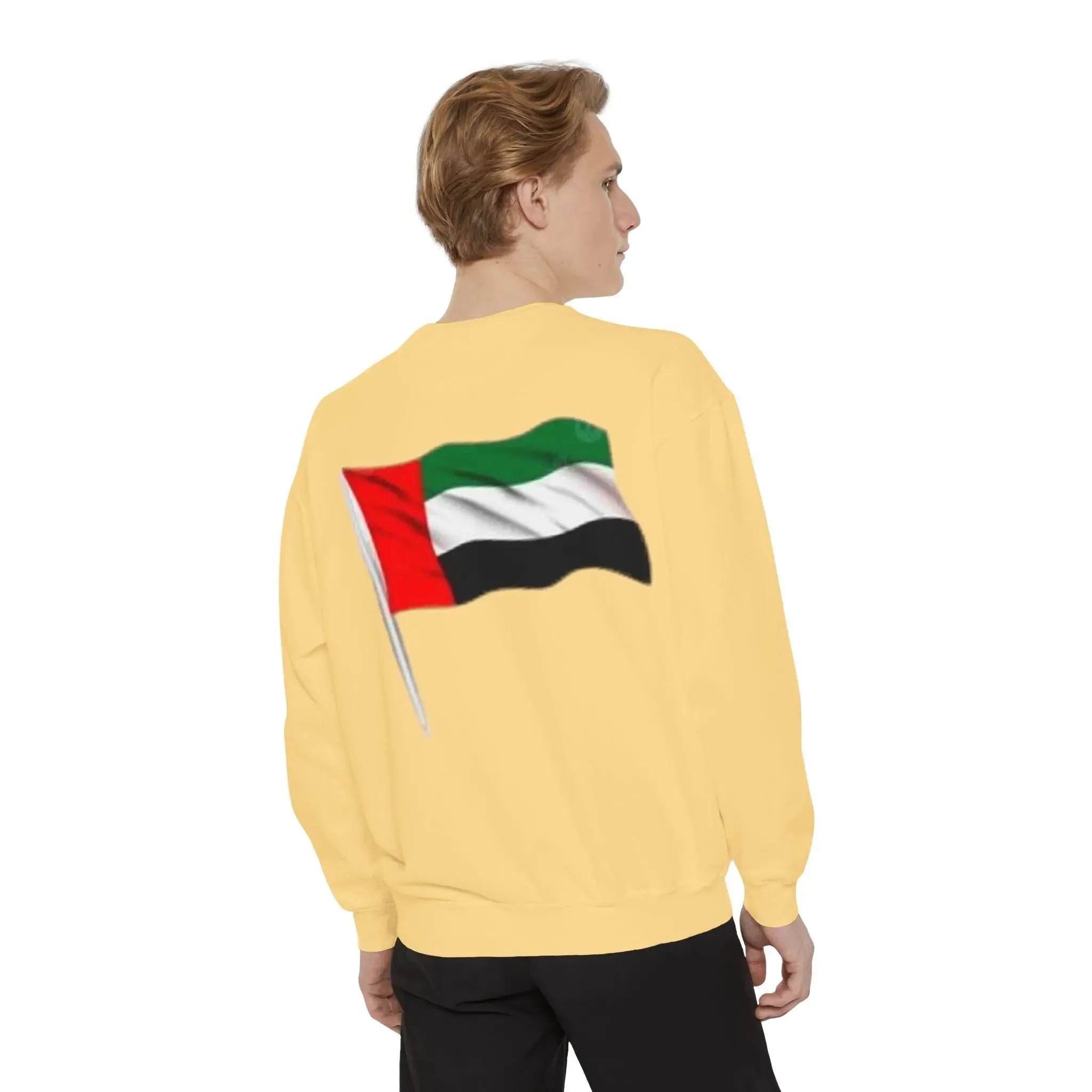 Abu Dhabi Flag Unisex Garment-Dyed Sweatshirt - Stylish and Comfy Casual Wear