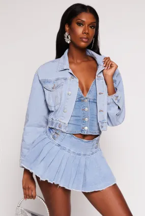 Almost Famous Denim Bomber Jacket