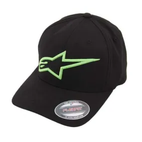 Alpinestars Logo Astar Men's Flexfit Hat - Black/Green