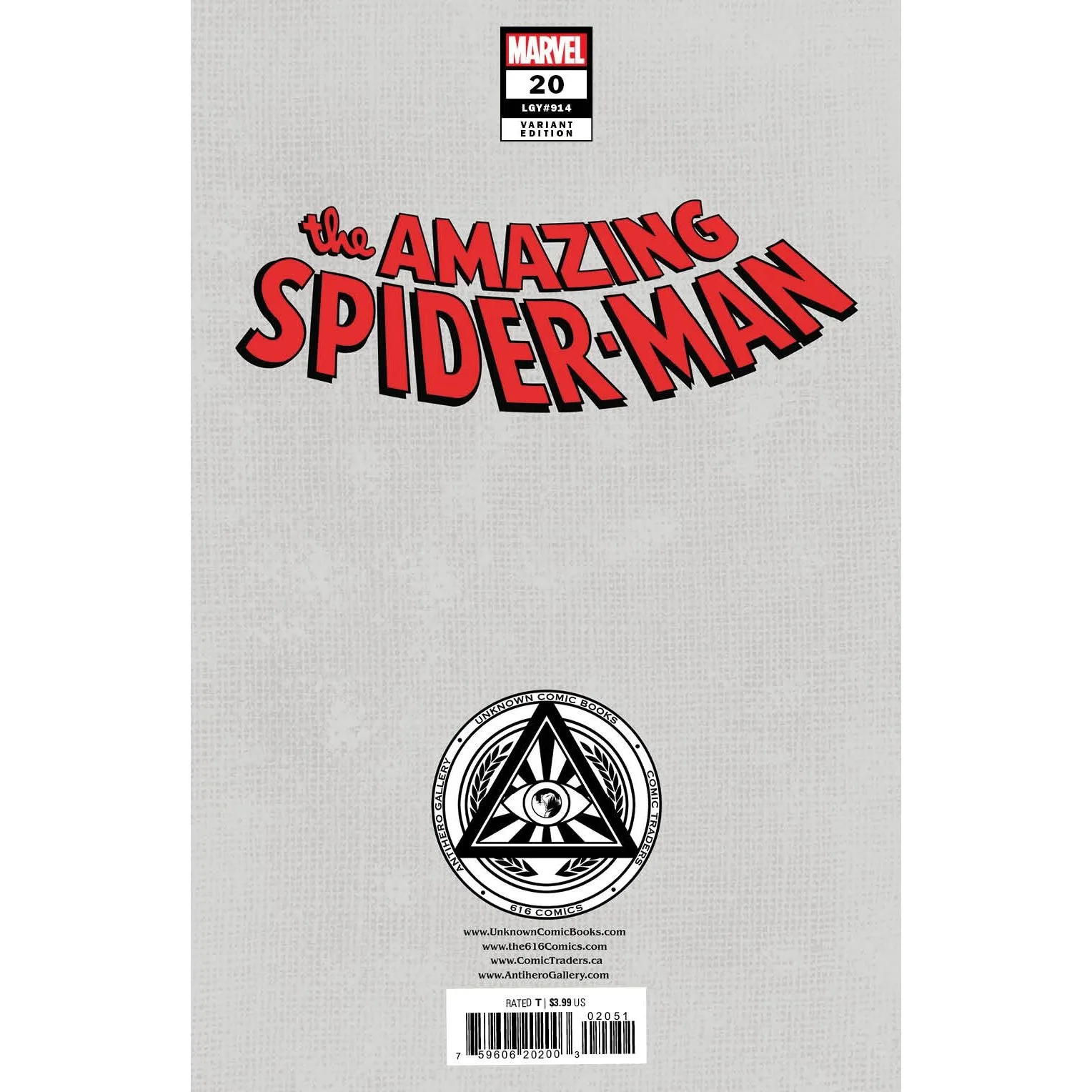 AMAZING SPIDER-MAN #20 UNKNOWN COMICS DAVID NAKAYAMA EXCLUSIVE VIRGIN COLOR BLEED VAR (02/22/2023)