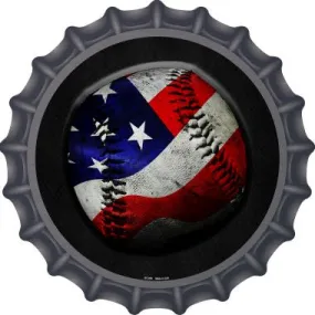 American Baseball Novelty Metal Bottle Cap 12 Inch Sign