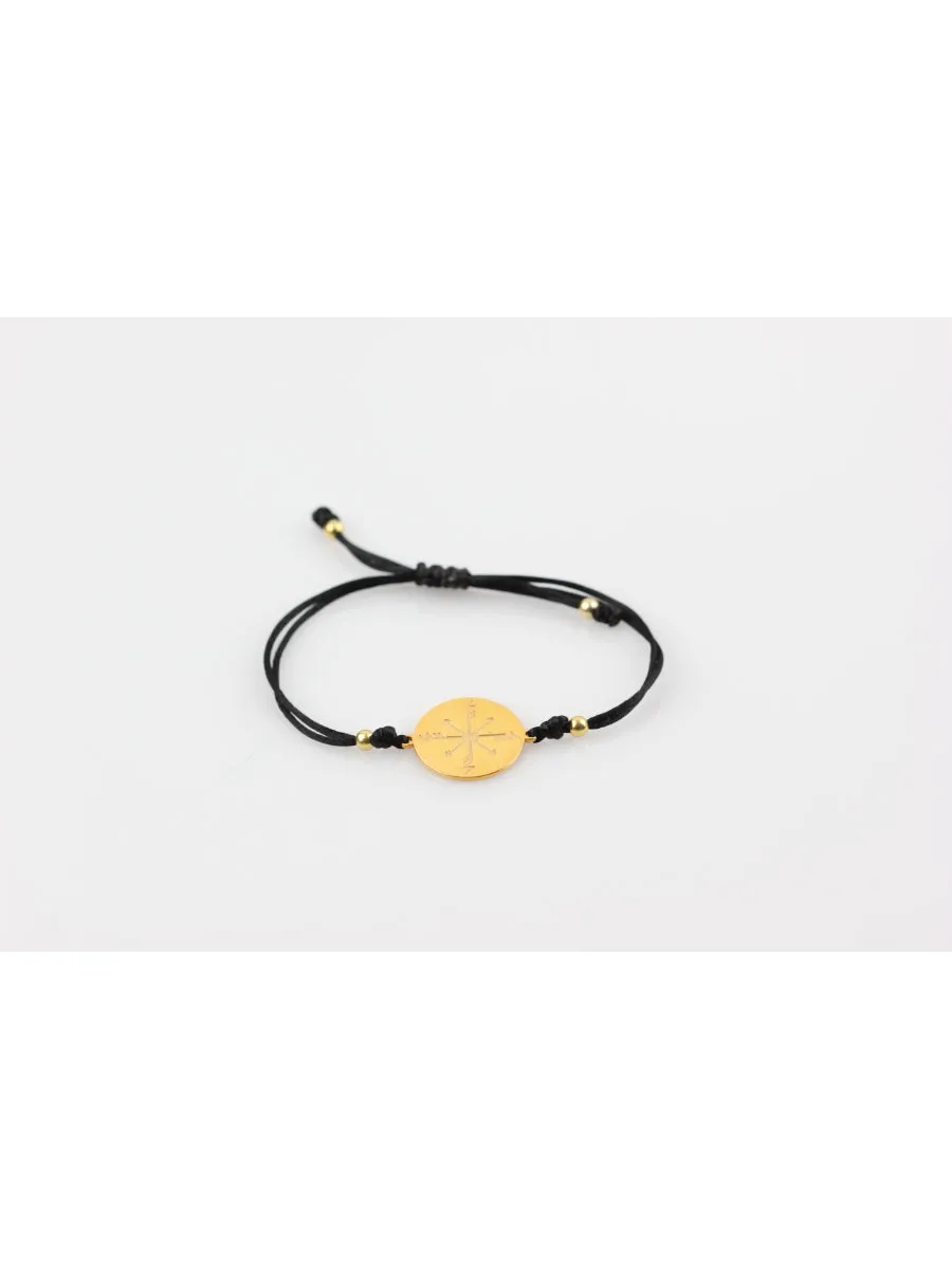 Artuk Drawstring Bracelet Black - Gold