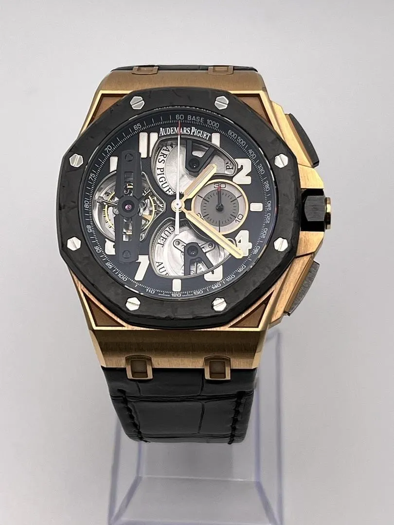 Audemars Piguet Royal Oak Offshore 26288OF.OO.D002CR.01 Chronograph 'Tourbillon' Rose Gold Black Dial