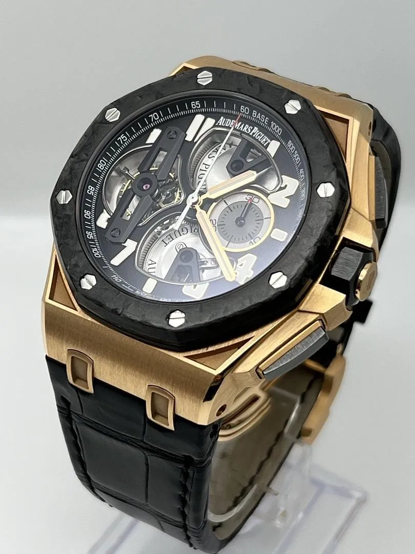 Audemars Piguet Royal Oak Offshore 26288OF.OO.D002CR.01 Chronograph 'Tourbillon' Rose Gold Black Dial