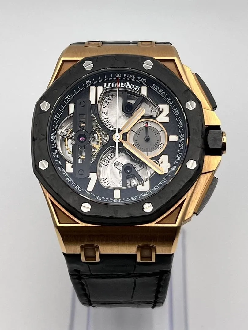 Audemars Piguet Royal Oak Offshore 26288OF.OO.D002CR.01 Chronograph 'Tourbillon' Rose Gold Black Dial