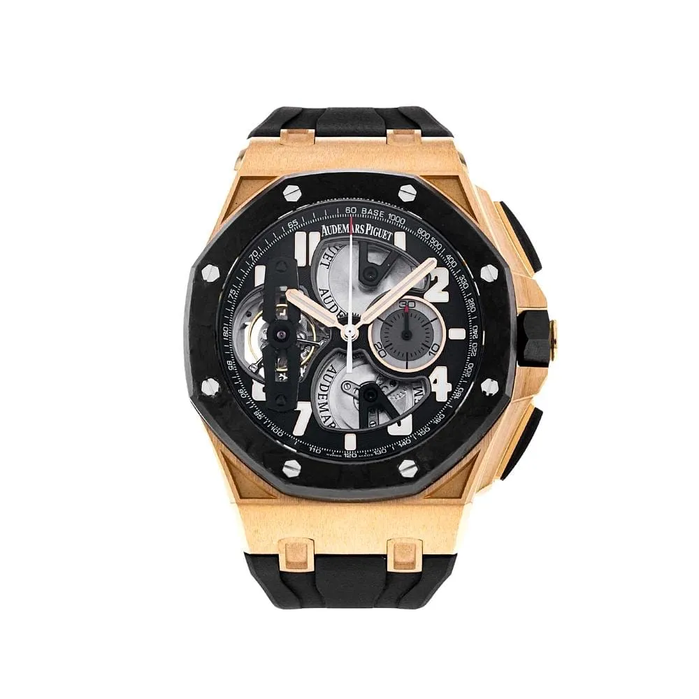 Audemars Piguet Royal Oak Offshore 26288OF.OO.D002CR.01 Chronograph 'Tourbillon' Rose Gold Black Dial