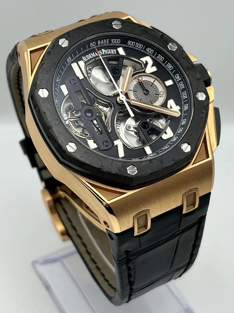 Audemars Piguet Royal Oak Offshore 26288OF.OO.D002CR.01 Chronograph 'Tourbillon' Rose Gold Black Dial