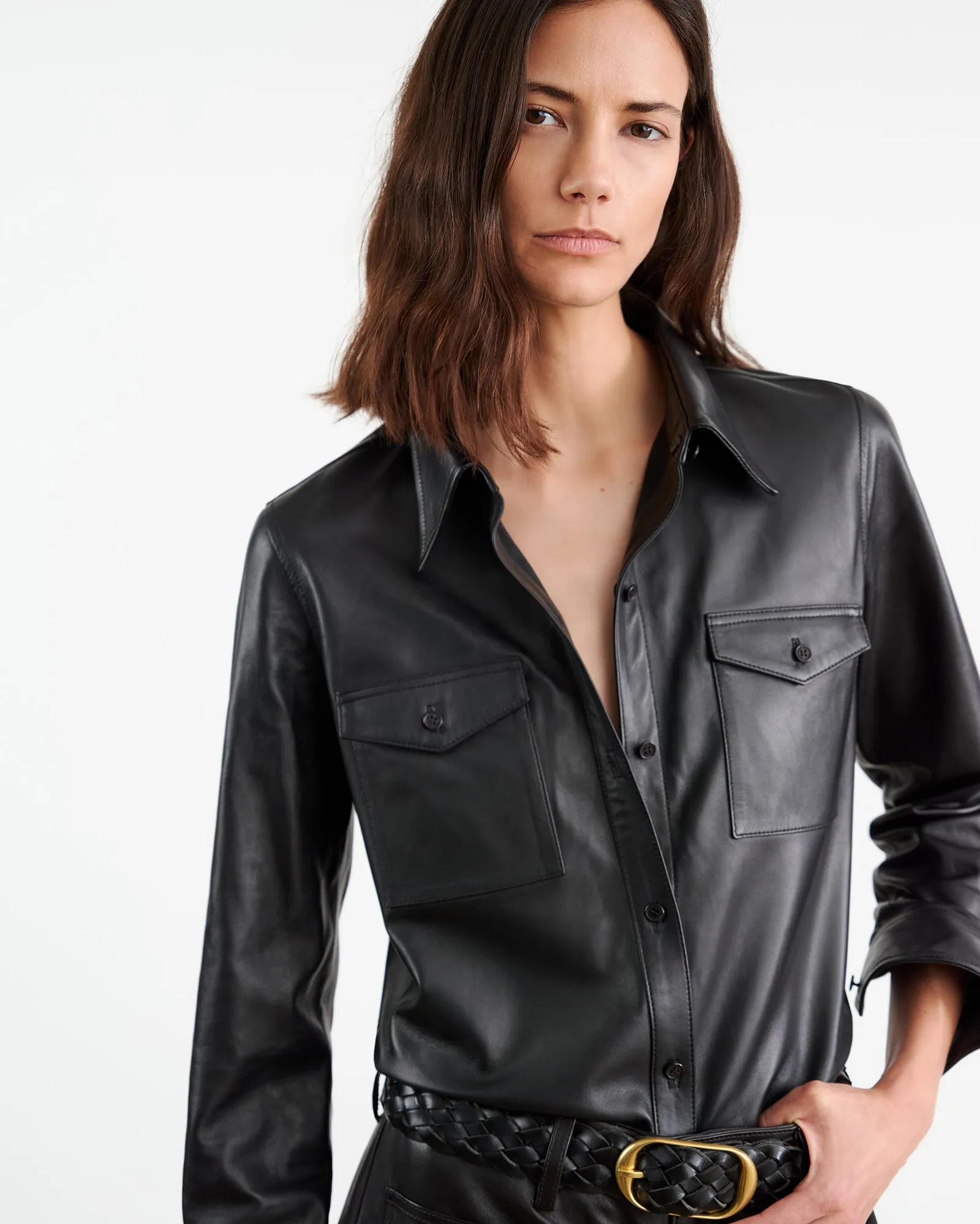 AVA LEATHER SHIRT