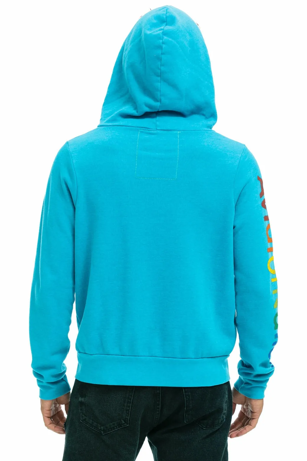 AVIATOR NATION MALIBU ZIP HOODIE - NEON BLUE