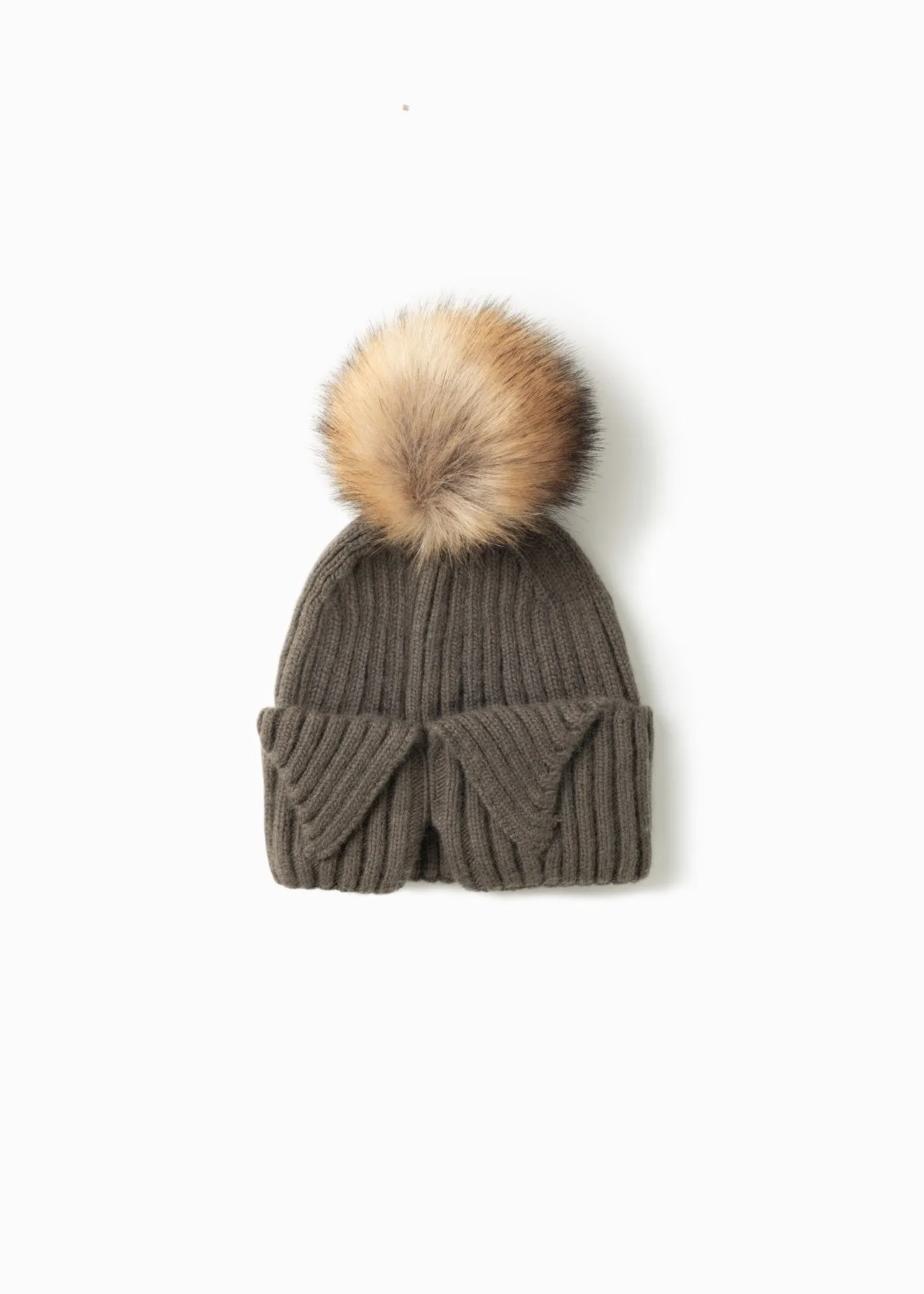 Back Bun/Ponytail Pom Pom Hat - FINAL SALE