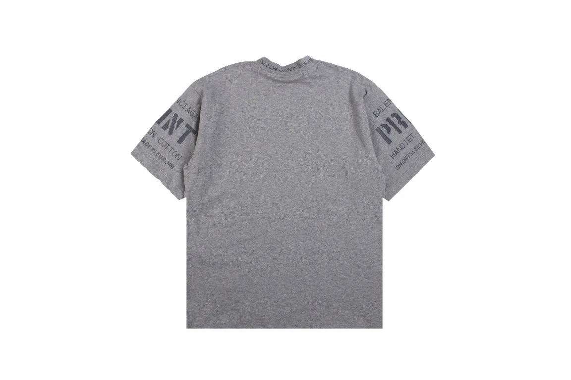 Balenciaga Printed Grey T-Shirt