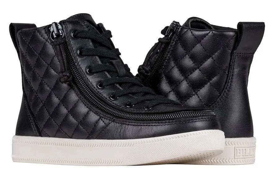 Billy Black Leather BILLY Quilt High Tops