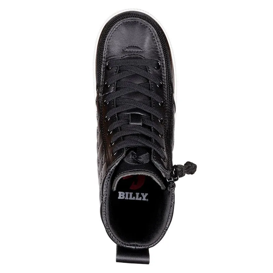 Billy Black Leather BILLY Quilt High Tops