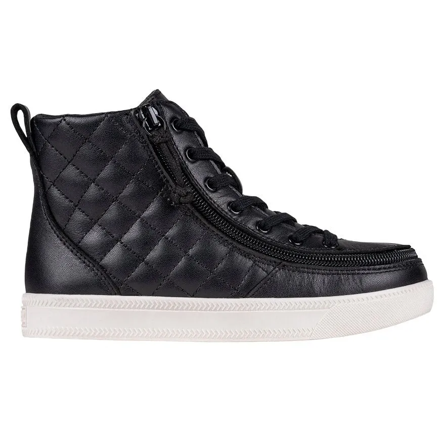 Billy Black Leather BILLY Quilt High Tops