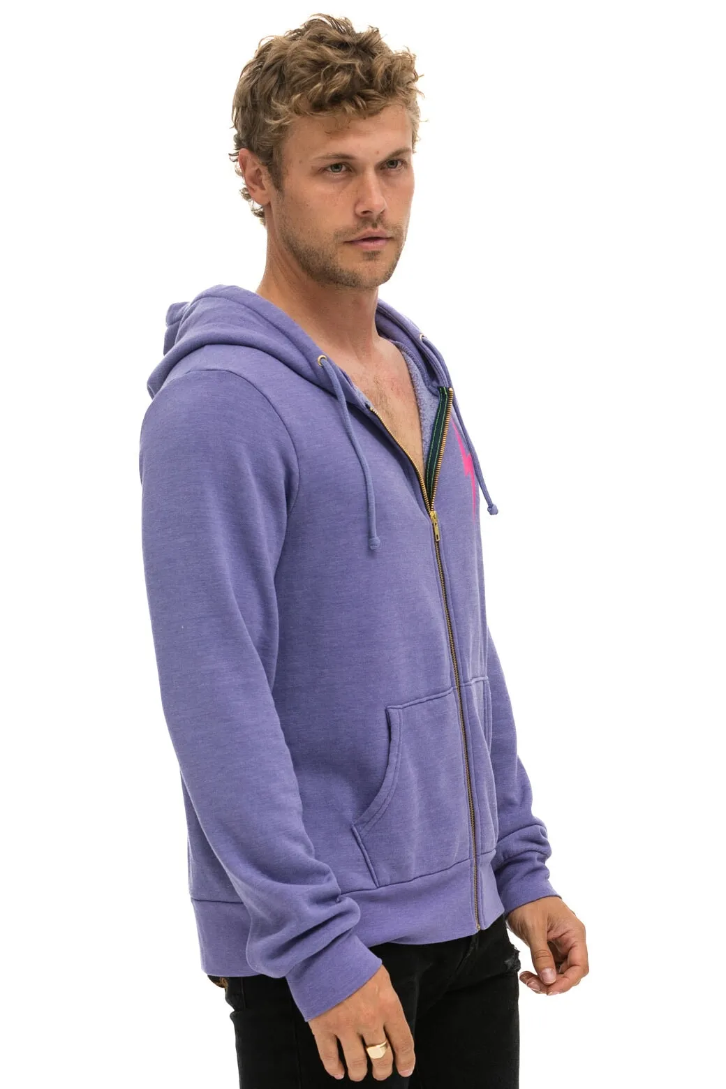 BOLT 2 HOODIE - LAVENDER //  NEON PINK