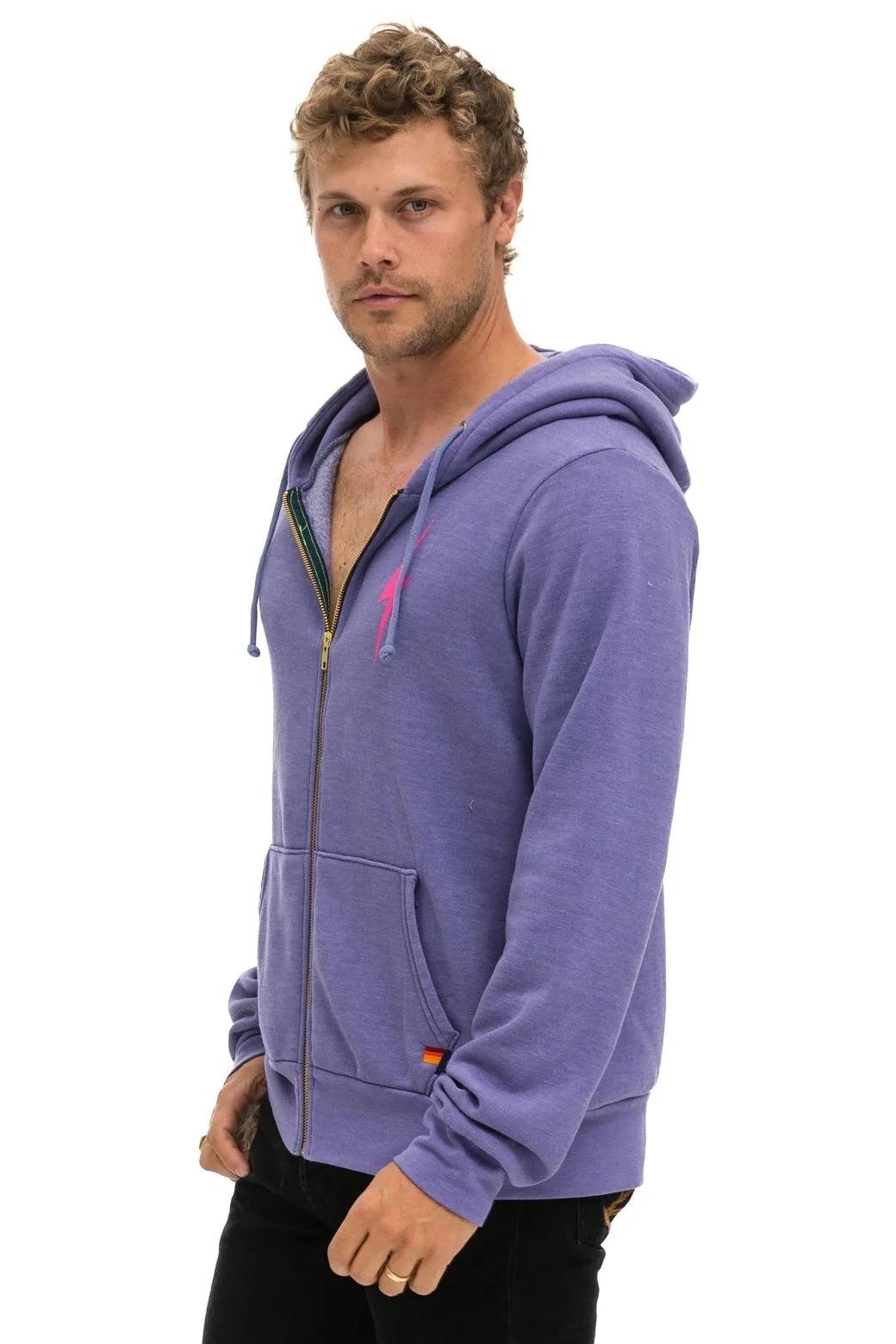 BOLT 2 HOODIE - LAVENDER //  NEON PINK