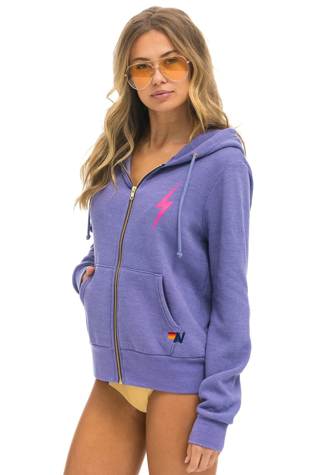 BOLT 2 HOODIE - LAVENDER //  NEON PINK