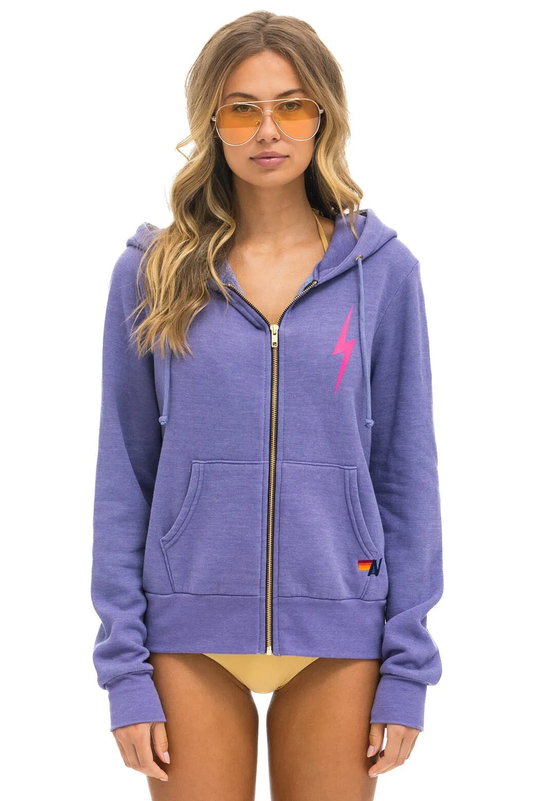 BOLT 2 HOODIE - LAVENDER //  NEON PINK