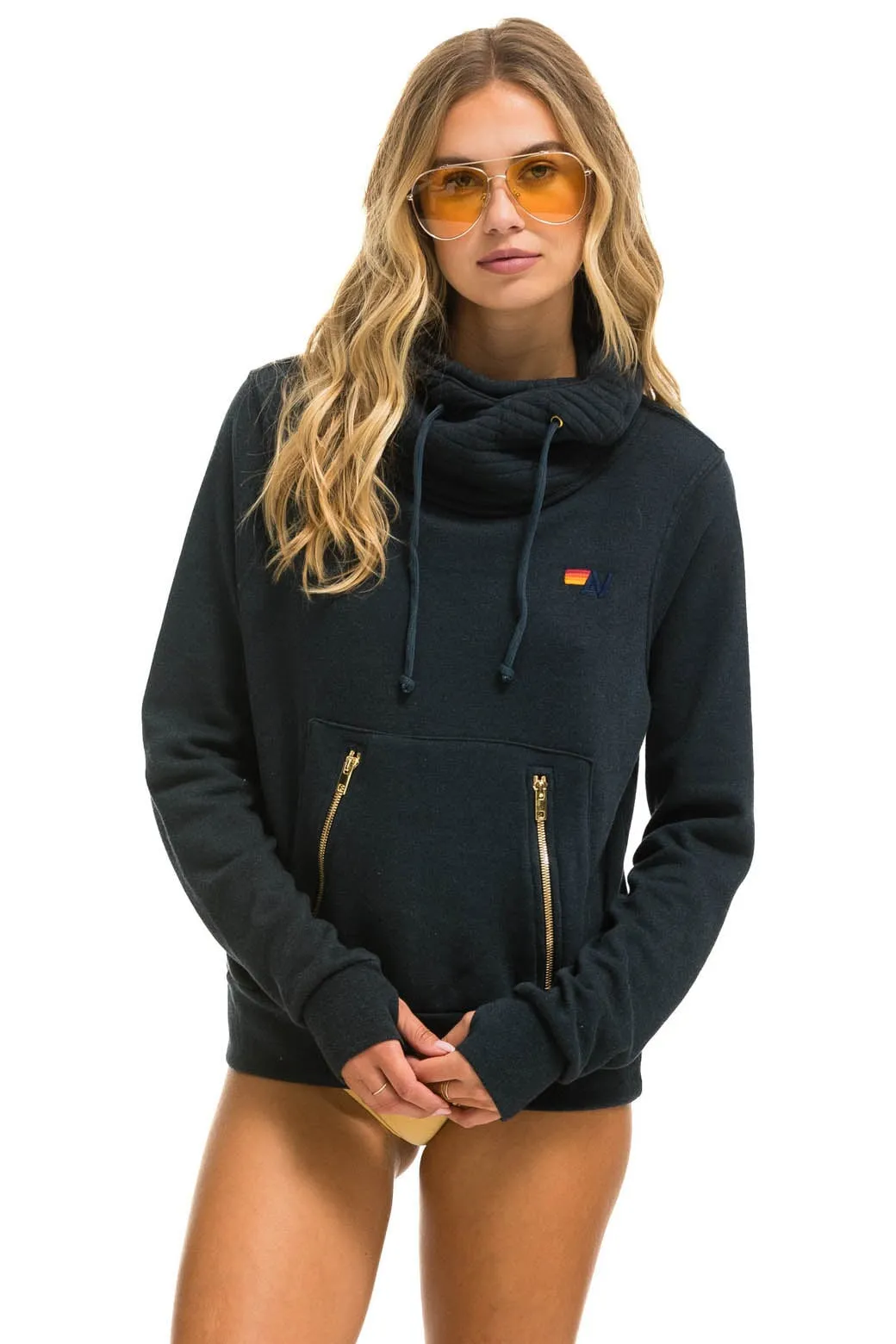 BOLT NINJA PULLOVER HOODIE - CHARCOAL // MINT