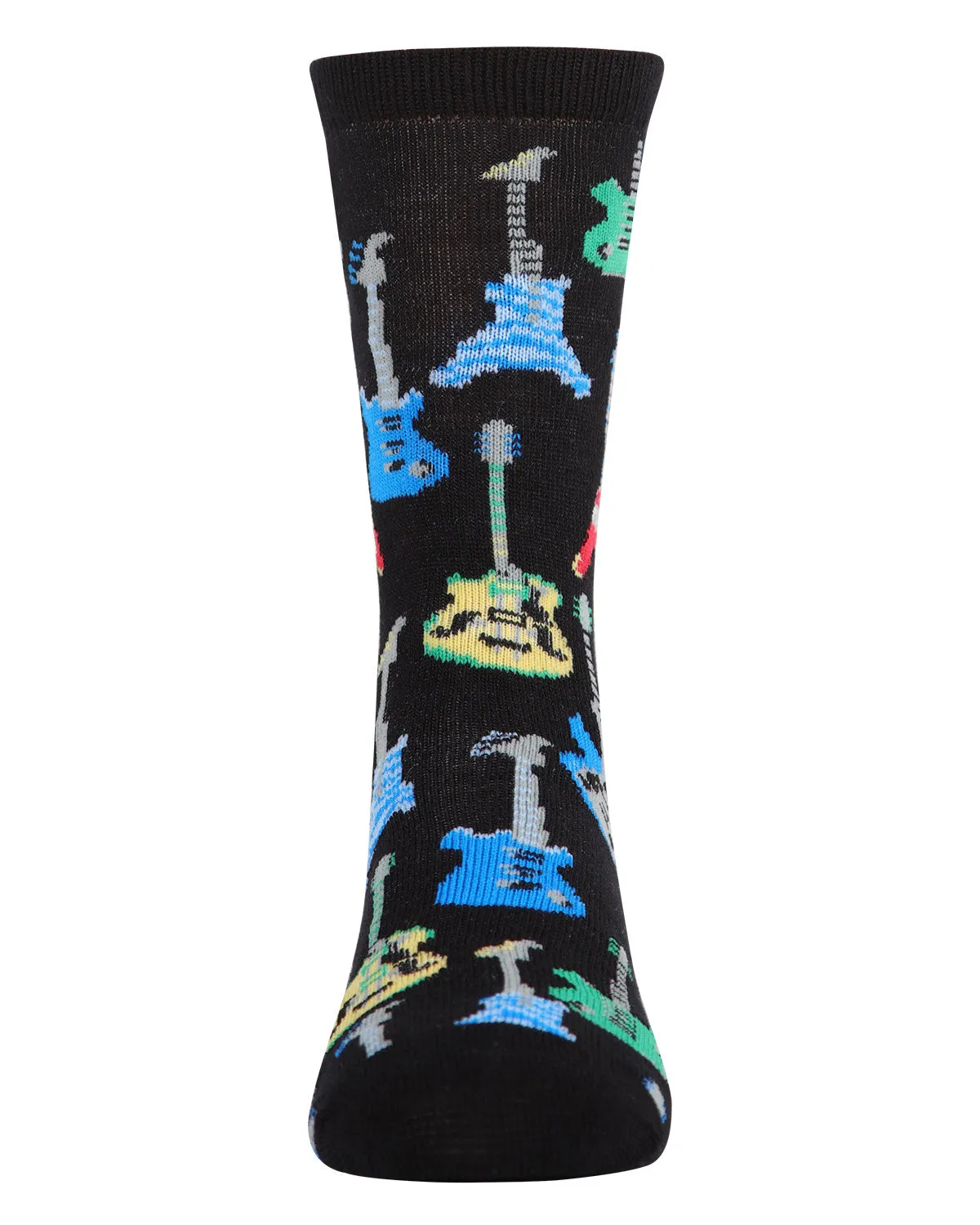 Boys' Guitar Rayon from Bamboo Blend Crew Socks