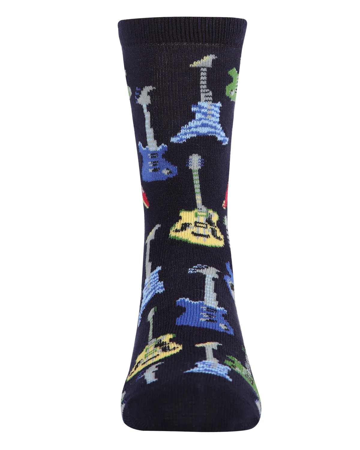 Boys' Guitar Rayon from Bamboo Blend Crew Socks