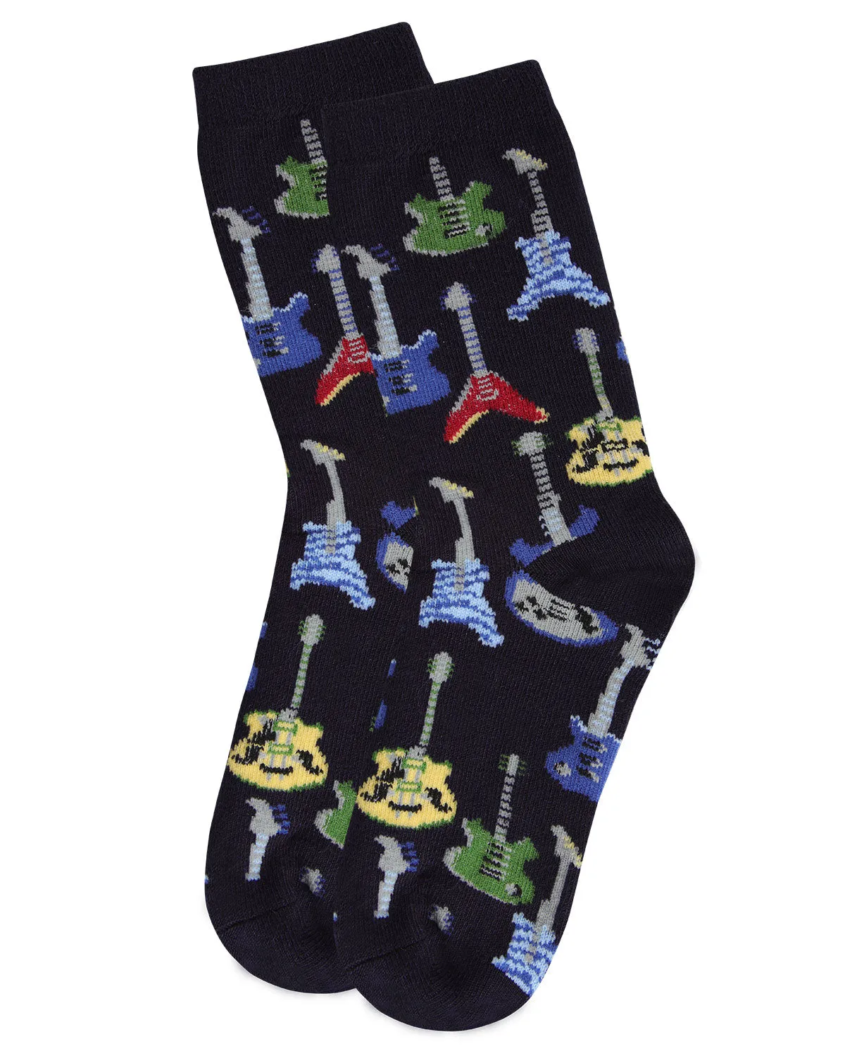 Boys' Guitar Rayon from Bamboo Blend Crew Socks