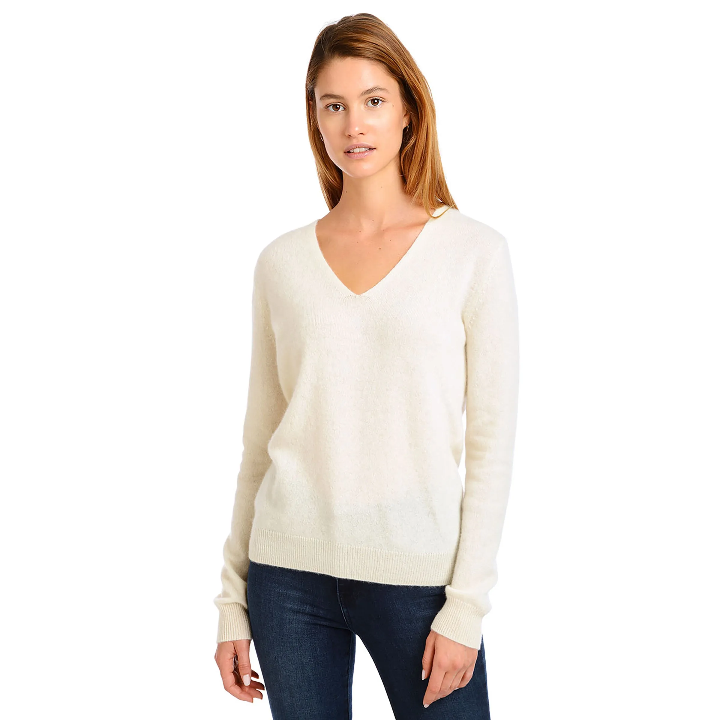 Cashmere Oversized V-Neck Willow Sweater