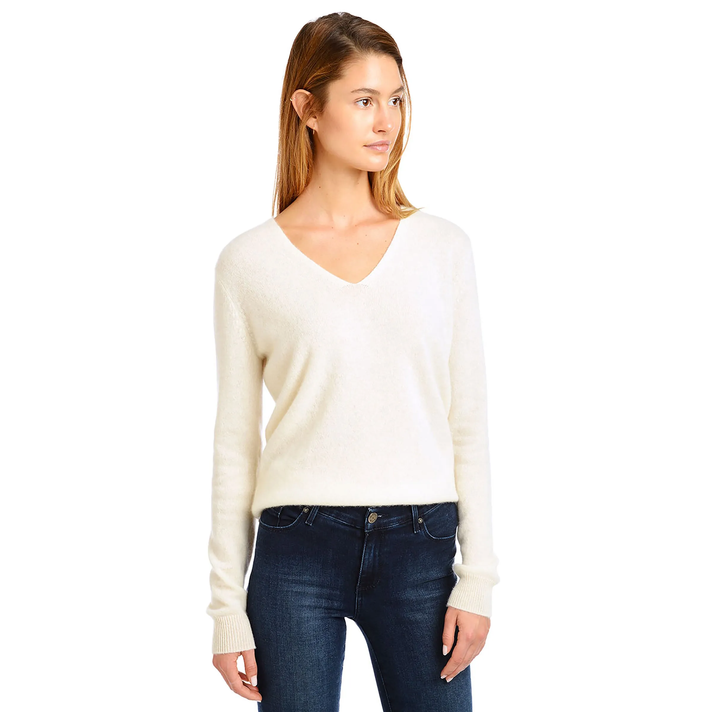 Cashmere Oversized V-Neck Willow Sweater