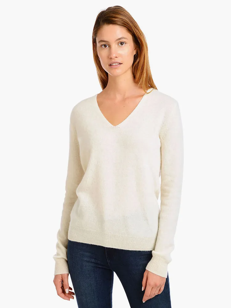 Cashmere Oversized V-Neck Willow Sweater