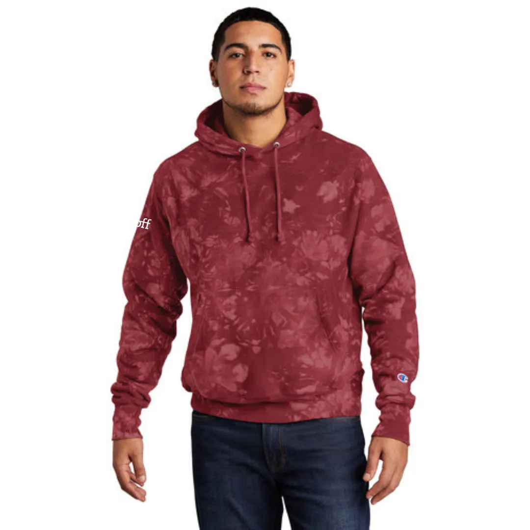 Champion ® Reverse Weave ® Scrunch-Dye Tie-Dye Hooded Sweatshirt