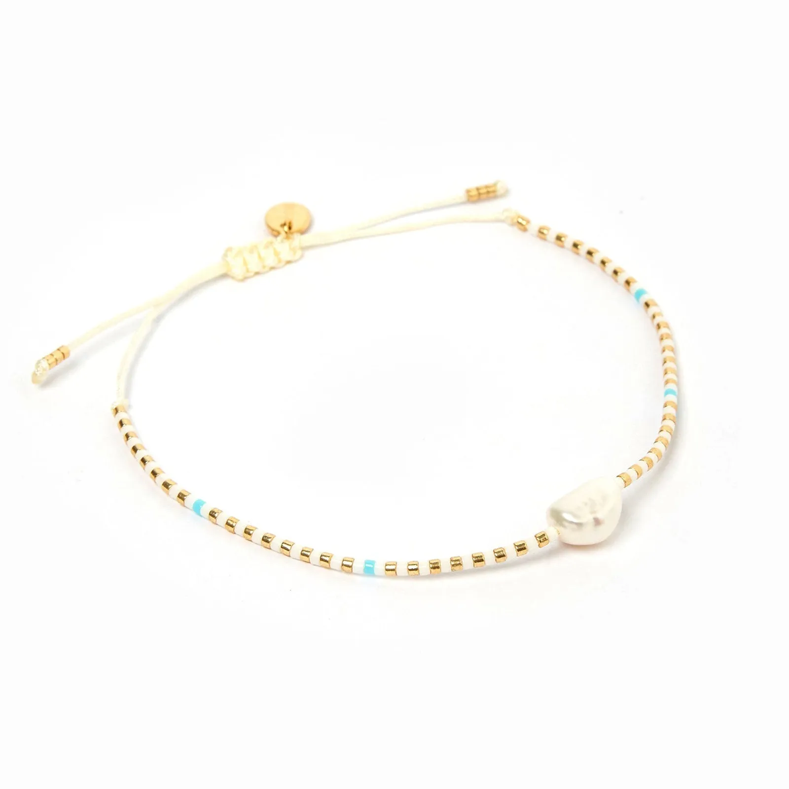 Charlotte Bracelet - White   Blue Turquoise