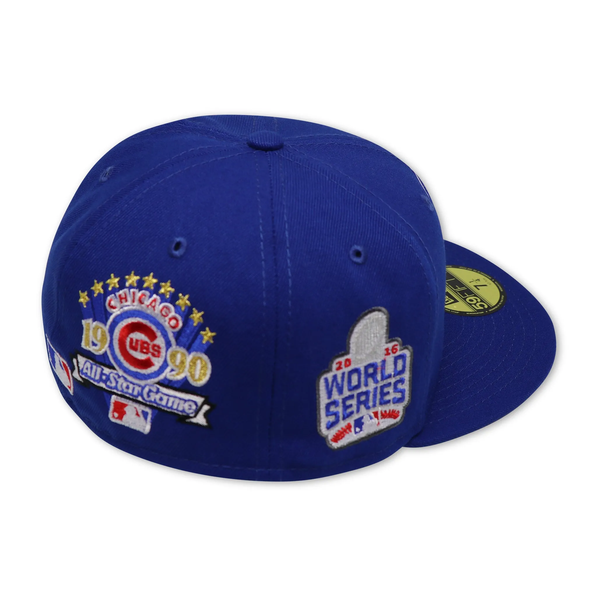 CHICAGO CUBS (ROYAL) "2016 WS X 1990 ASG" CUBS NEW ERA 59FIFTY FITTED (GREEN UNDER VISOR)