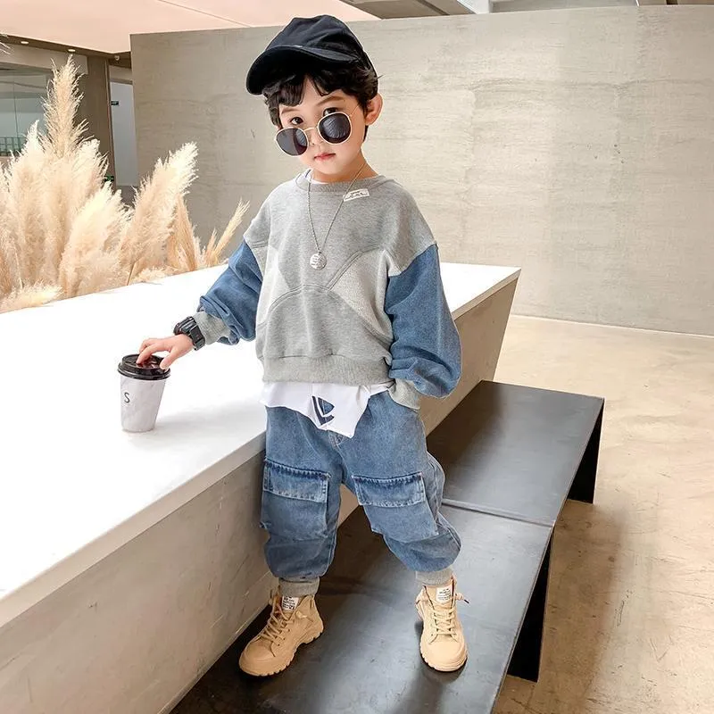 Children's Denim Korean Style Suit