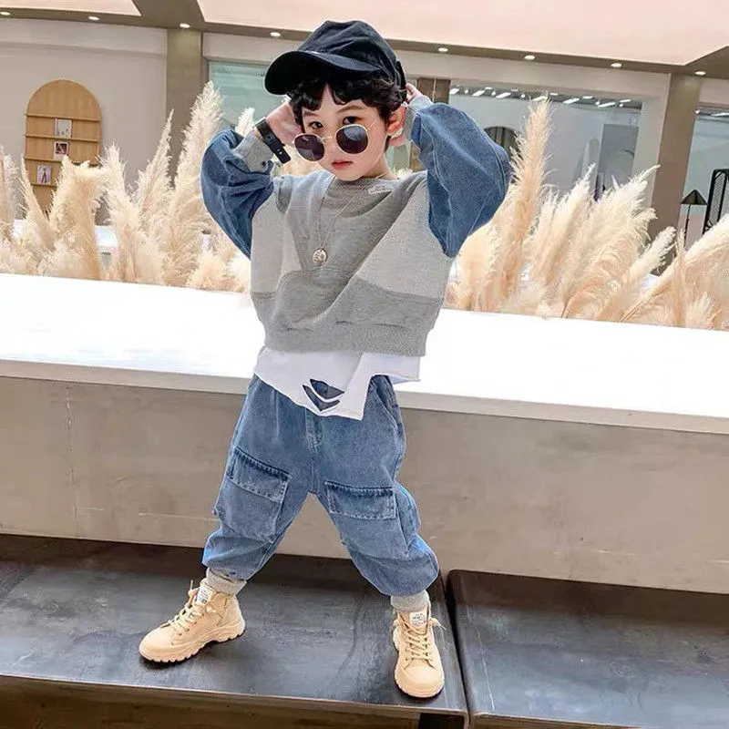 Children's Denim Korean Style Suit