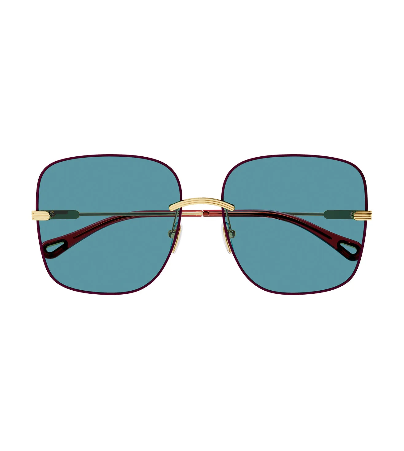 Chloe Women's Turquoise Square Sunglass