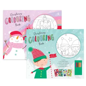 Christmas Colouring Book With Stickers & Pencils