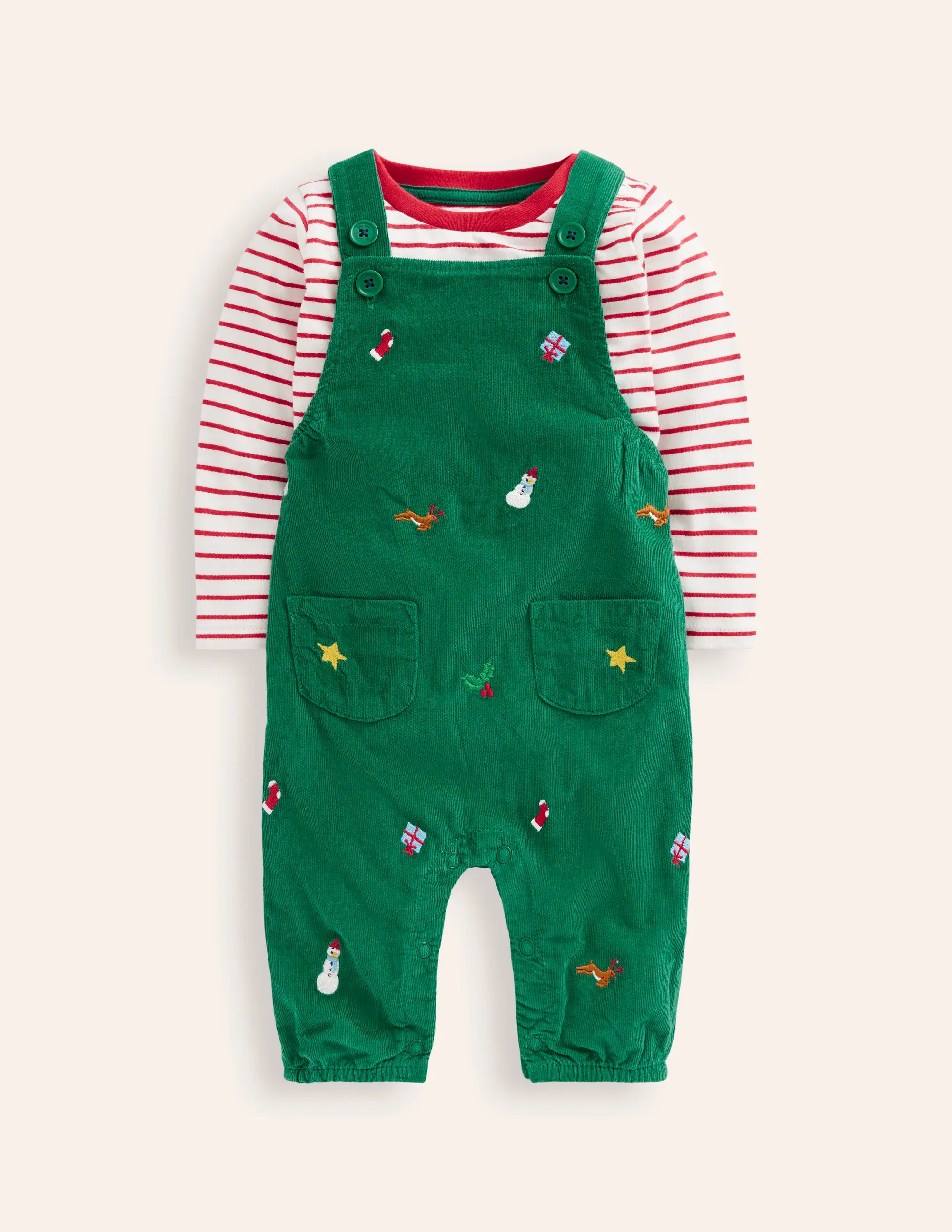 Cord Novelty Dungaree Set