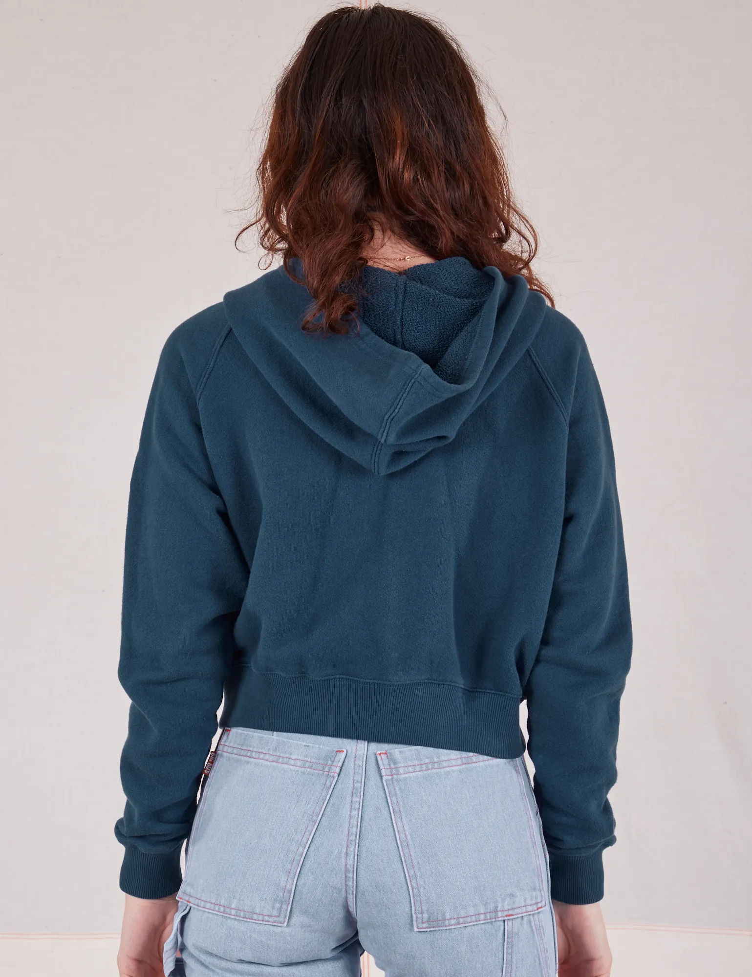 Cropped Zip Hoodie - Lagoon